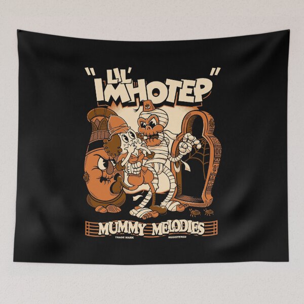 Item preview, Halloween Lil Imhotep - Vintage Cartoon Mummy - Creepy Cute Monster designed and sold by Nemons.