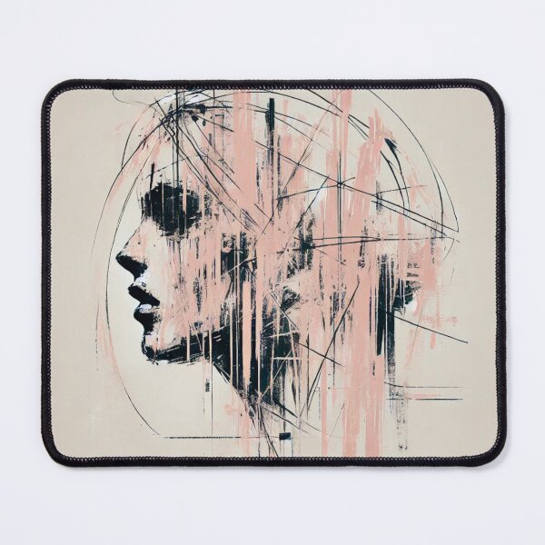 Item preview, Abstract Face Painted in Pastel Pink designed and sold by Blink Art Studio.