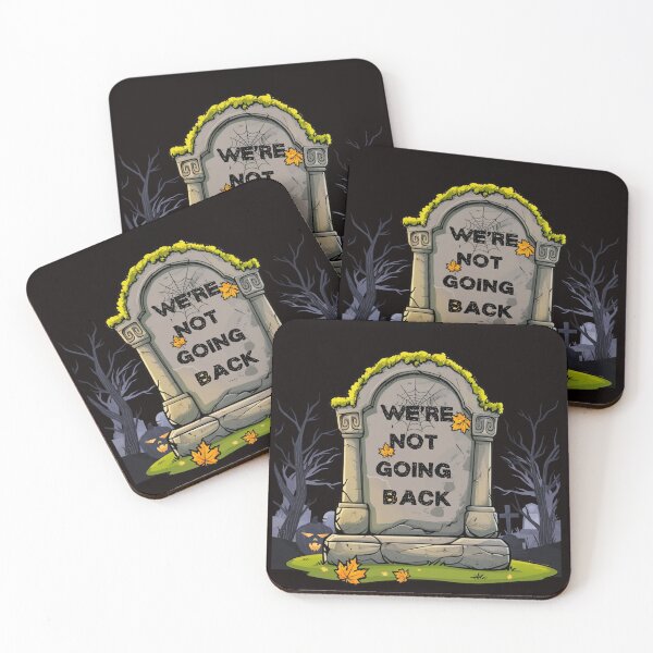 Item preview, We're Not Going Back Halloween Tombstone Funny Spooky Shirt designed and sold by cirereyes.