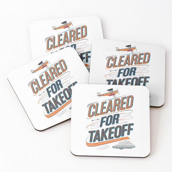 Item preview, Cleared for Takeoff - Fun Aviation Typography Design designed and sold by OwlWorks.