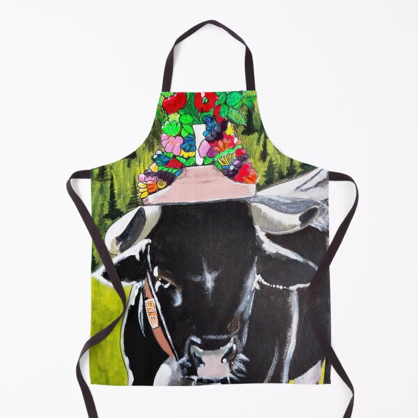 Item preview, Val d'Hérens cow with flowery headdress designed and sold by LucyEShaw.