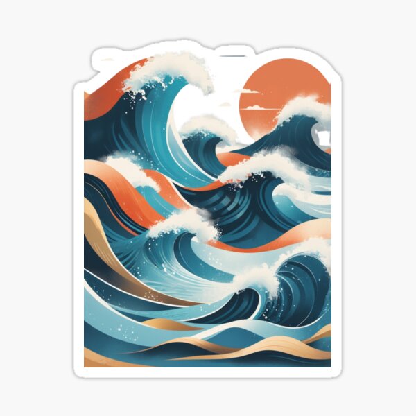 Aperçu de l'œuvre Grandes vagues créée et vendue par AiramAesthetics.