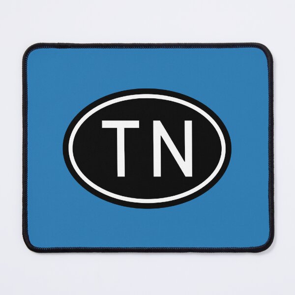 Item preview, TN Initials Monogram Oval White Letters designed and sold by Jeallan Designs.