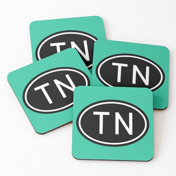 Item preview, TN Initials Monogram Oval White Letters designed and sold by Jeallan Designs.