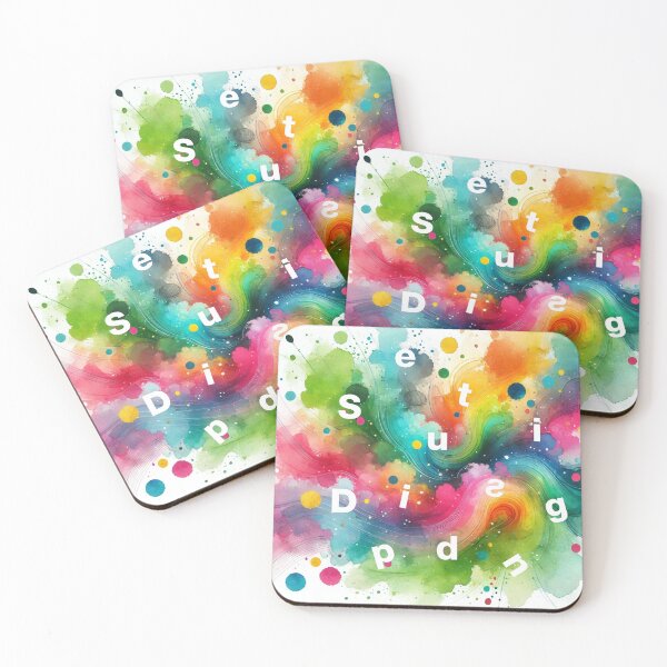 Item preview, Edgy Watercolor Colorful STUPID DESIGN with Jumbled Letters, Unique and Unconventional designed and sold by villacreativa.
