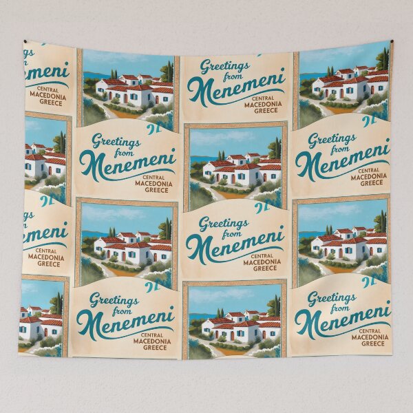 Item preview, Menemeni Central Macedonia Greece Postcard Vintage Retro Travel Vintage designed and sold by TravelPostcardGems.