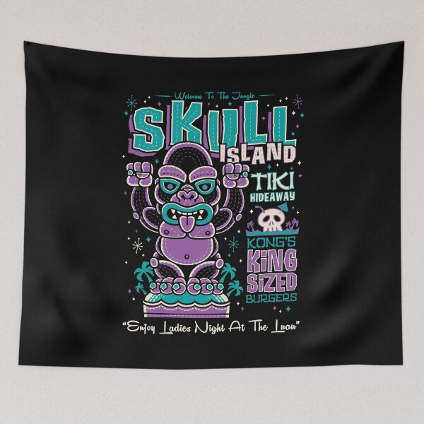 Item preview, Skull Island Tiki - Creepy Cute  - Vintage Retro Surf Vacation designed and sold by Nemons.
