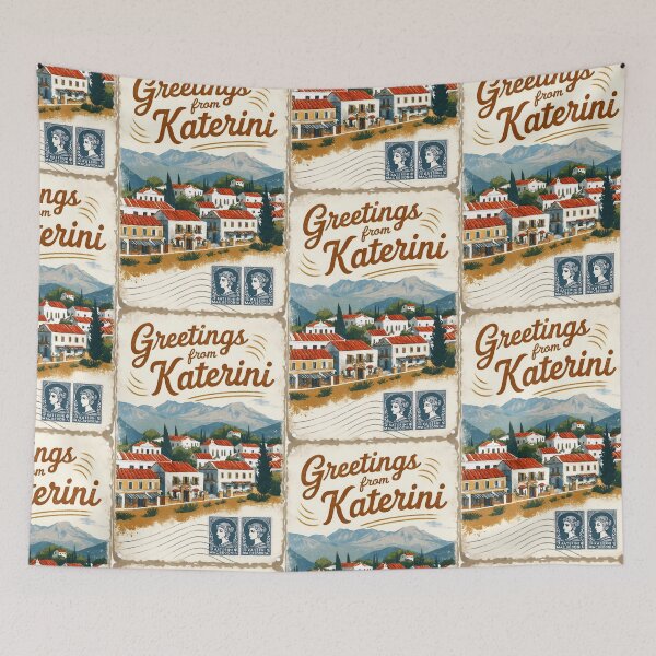 Item preview, Greetings from Katerini Central Macedonia Postcard Vintage Retro Travel Vintage designed and sold by TravelPostcardGems.