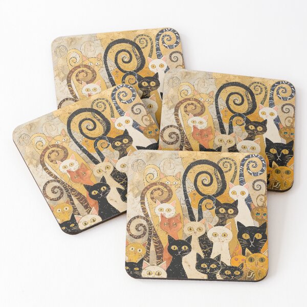 Item preview, Gustav Klimt Cats designed and sold by Leopoldus.
