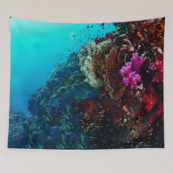 Item preview, coral reef deep sea sea floor fish designed and sold by AA-designstore.