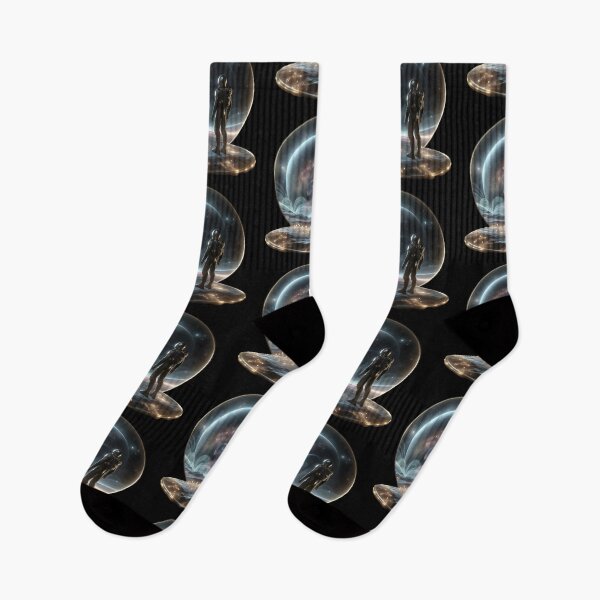 Item preview, Explorador cósmico en un paisaje espacial surrealista designed and sold by IllumeInk.