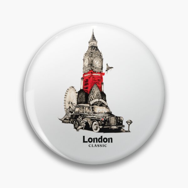 Item preview, London Classic Landmarks Art – Iconic British Cityscape designed and sold by BubbleSpy.