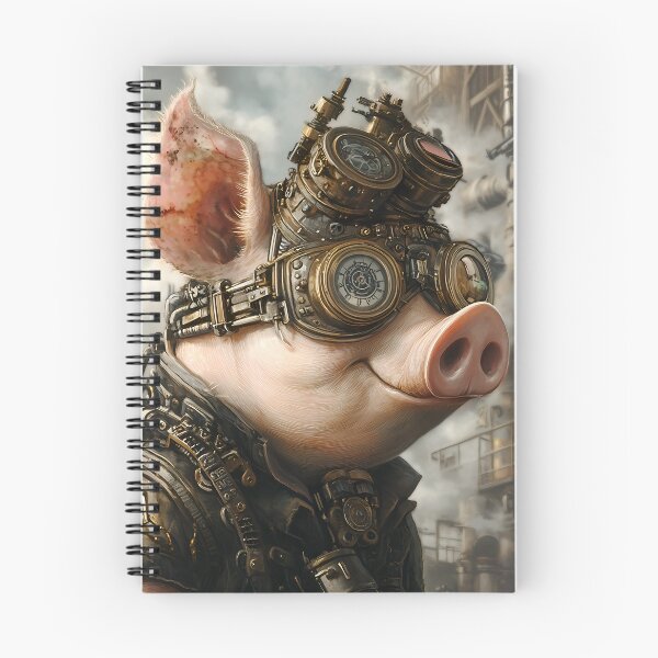 Item preview, Steampunk Pig in Goggles designed and sold by effervescence.