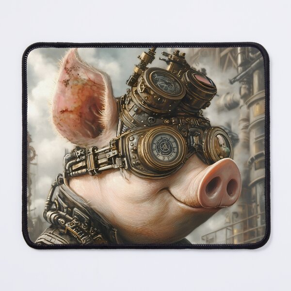 Item preview, Steampunk Pig in Goggles designed and sold by effervescence.