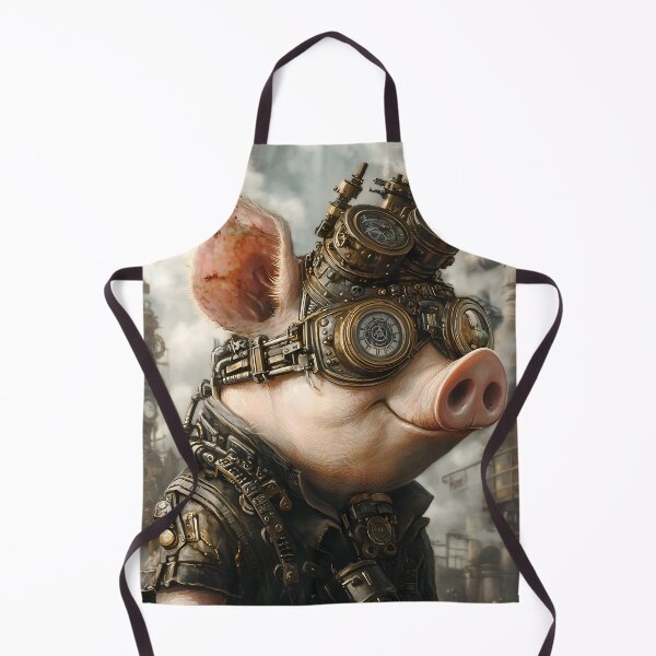 Item preview, Steampunk Pig in Goggles designed and sold by effervescence.