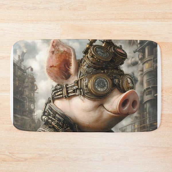 Item preview, Steampunk Pig in Goggles designed and sold by effervescence.