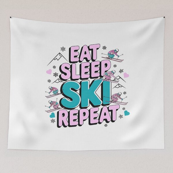 Item preview, Eat Sleep Ski Repeat designed and sold by SzymonC000zyArt.