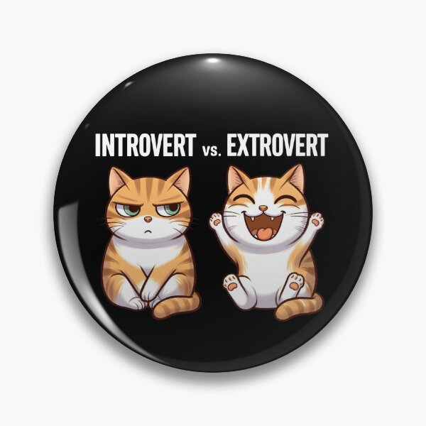 Item preview, Introvert vs. Extrovert Funny Cat designed and sold by williebizmerch.