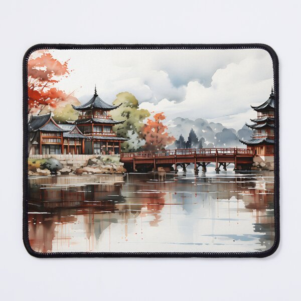 Item preview, Japanese Watercolor - Itsukushima Shrine designed and sold by KootenayDesigns.