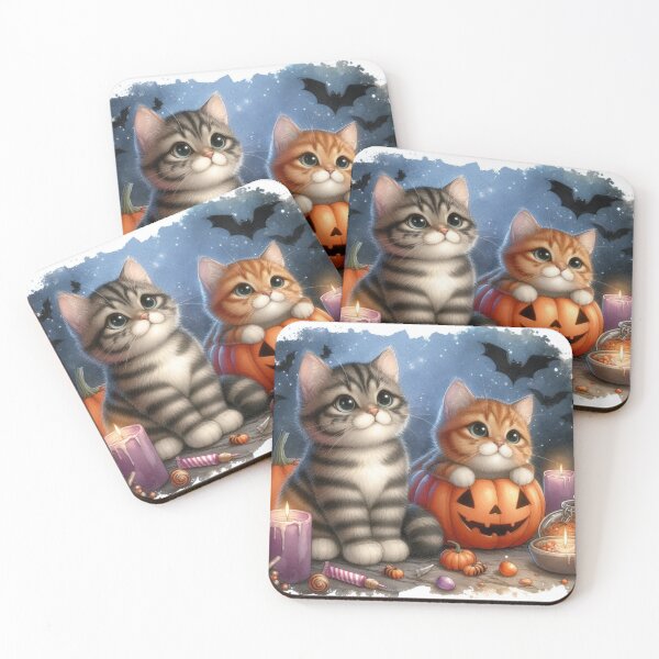 Item preview, halloween kittens and pumpkins 1 designed and sold by Zelda50.