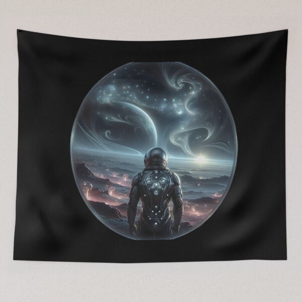 Item preview,  Cosmic Explorer Gazing at Distant Galaxy designed and sold by IllumeInk.