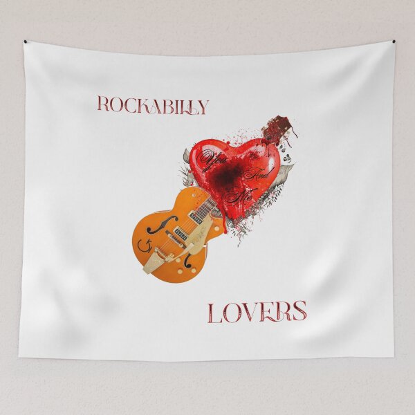 Item preview, Rockabilly Romance: Guitar & Heart Design designed and sold by JFMun.