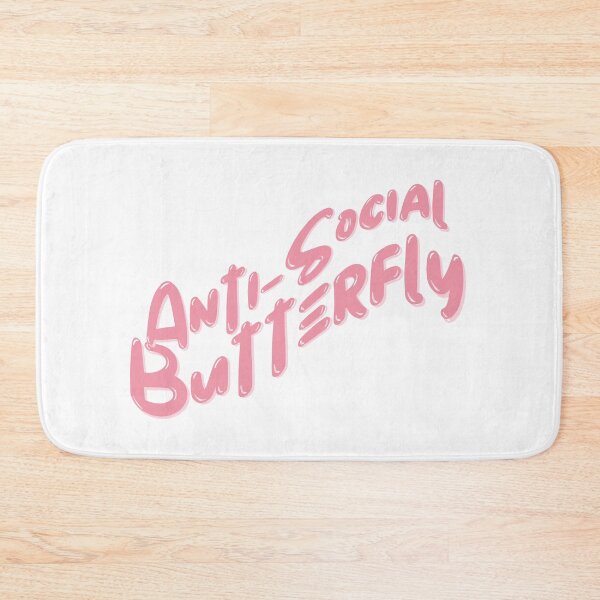 Item preview, Anti-Social Butterfly Wavy Light Pink Font designed and sold by tranquil-haven.