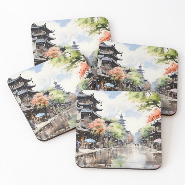 Item preview, Japanese Watercolor - Kawagoe designed and sold by KootenayDesigns.
