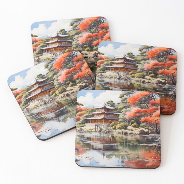 Item preview, Japanese Watercolor - Kinkakuji Temple designed and sold by KootenayDesigns.