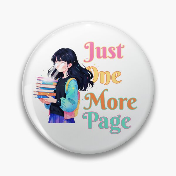Item preview, Just One More Page - Dark-haired girl with laser eyes - Booktook Reader designed and sold by BookishNookish.