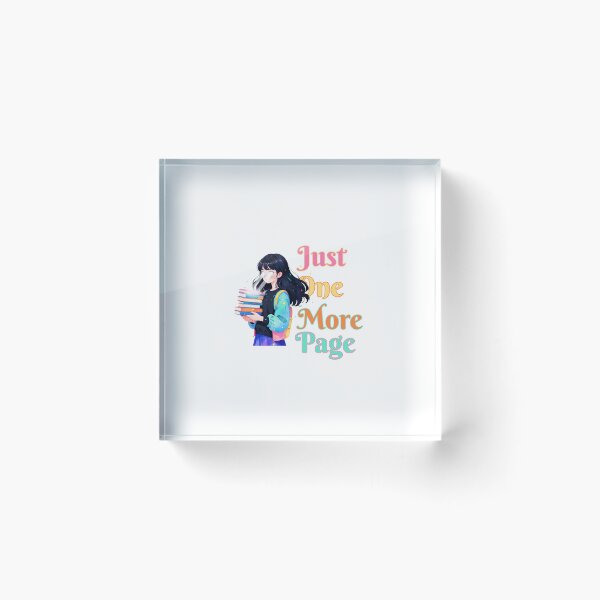 Item preview, Just One More Page - Dark-haired girl with laser eyes - Booktook Reader designed and sold by BookishNookish.