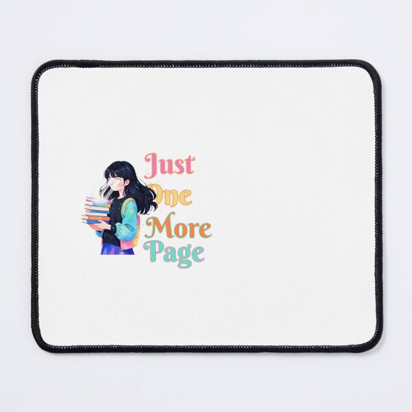 Item preview, Just One More Page - Dark-haired girl with laser eyes - Booktook Reader designed and sold by BookishNookish.