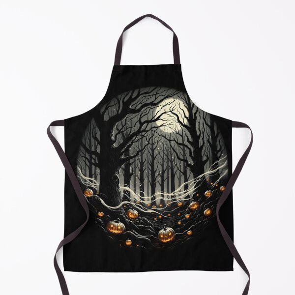 Item preview,  Spooky Moonlit Forest with Glowing Pumpkins designed and sold by IllumeInk.