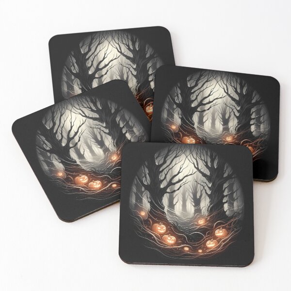 Item preview,  Enchanted Halloween Forest with Glowing Pumpkins designed and sold by IllumeInk.
