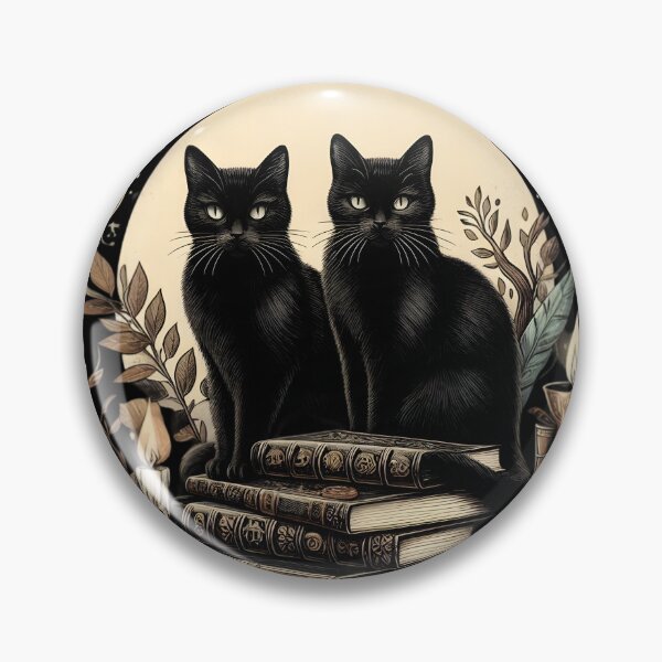 Item preview,  Mystical Black Cats with Magical Books and Moons designed and sold by IllumeInk.