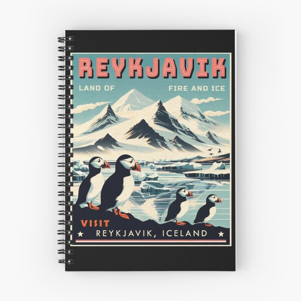 Item preview, Reykjavik, Iceland Retro Travel Poster designed and sold by Wanderdreaming.