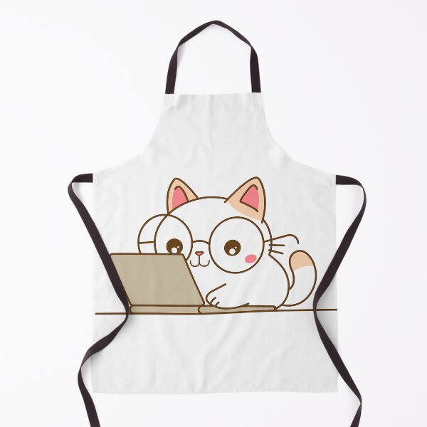 Item preview, Kawaii Cat at Work designed and sold by NiceHatHarry.
