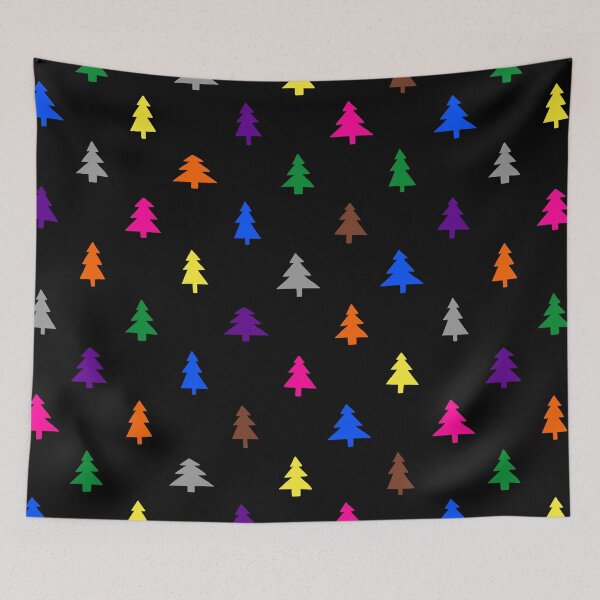 Item preview, Multi colour Christmas Trees Pattern designed and sold by OneThreeSix.