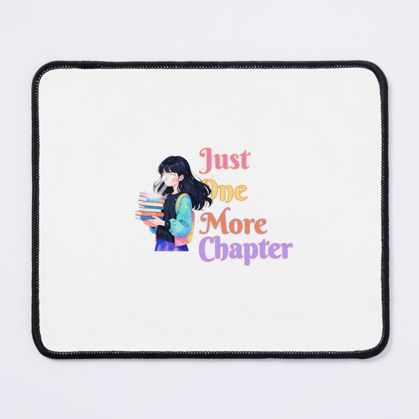 Item preview, Just One More Chapter- Dark-haired girl with laser eyes - Booktook Reader designed and sold by BookishNookish.