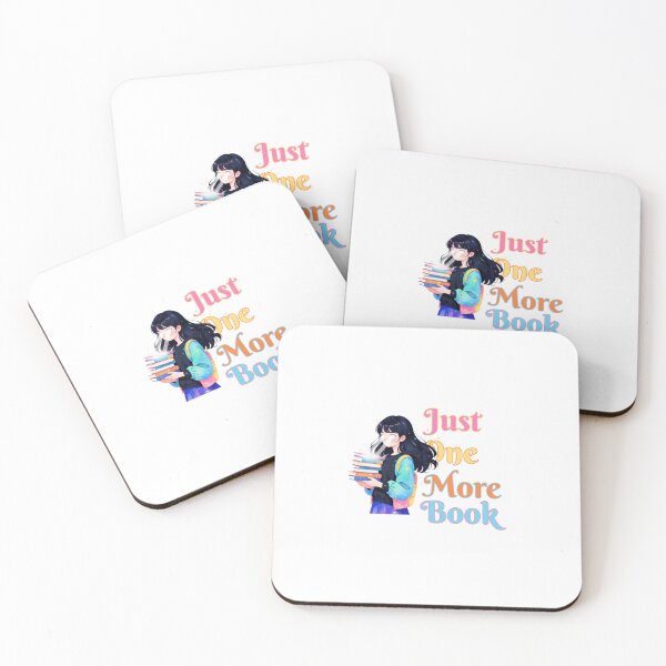 Item preview, Just One More Book - Dark-haired girl with laser eyes - Booktook Reader designed and sold by BookishNookish.