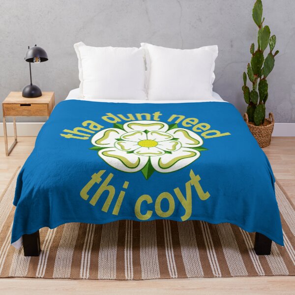 Item preview, Tha Dunt Need Thi Coyt Yorkshire Saying Green-Yellow Text designed and sold by taiche.