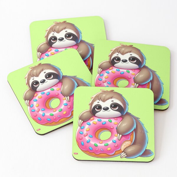 Item preview, Lazy Sloth on a Donut designed and sold by Random 00.