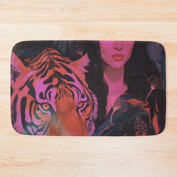 Item preview, Girl and Tiger Painting designed and sold by bowsbotanicals.
