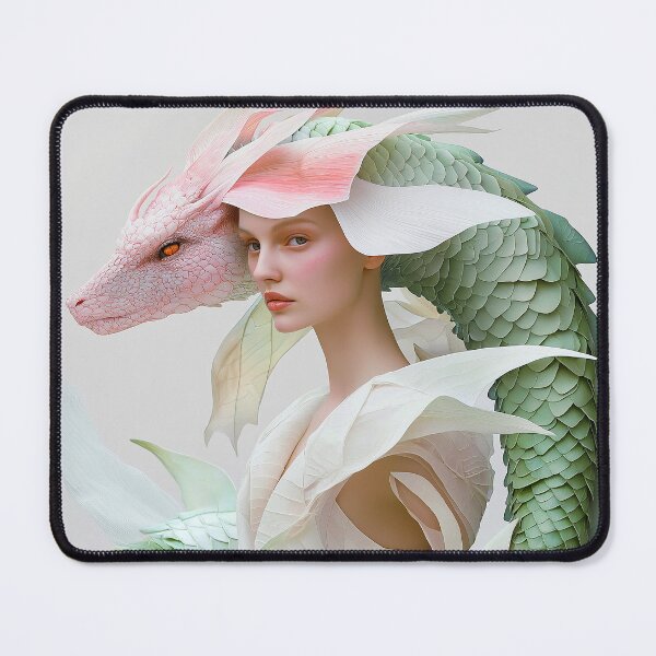 Item preview, "Dragon Fantasy: Iridescent Pink-Green Fashion" designed and sold by MacroArtHub.