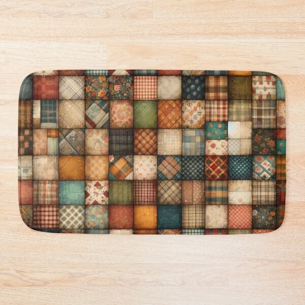 Item preview, Fall Colored Patchwork Quilt Pattern designed and sold by PinUpPizzazz.
