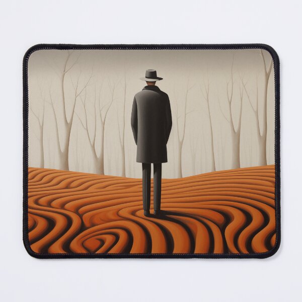 Item preview, Man in suit. Primitive realism. Comic choreography. Orange and black designed and sold by GiriaGallery.