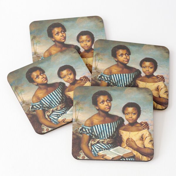 Item preview, Two Children with a Book (1831) | African American portrait still life masterpiece painting | by Emma Jones Soyer designed and sold by Jéanpaul  Ferro.