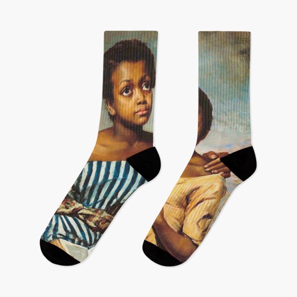 Item preview, Two Children with a Book (1831) | African American portrait still life masterpiece painting | by Emma Jones Soyer designed and sold by Jéanpaul  Ferro.