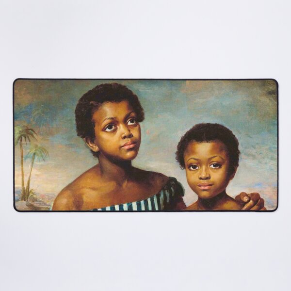 Item preview, Two Children with a Book (1831) | African American portrait still life masterpiece painting | by Emma Jones Soyer designed and sold by Jéanpaul  Ferro.