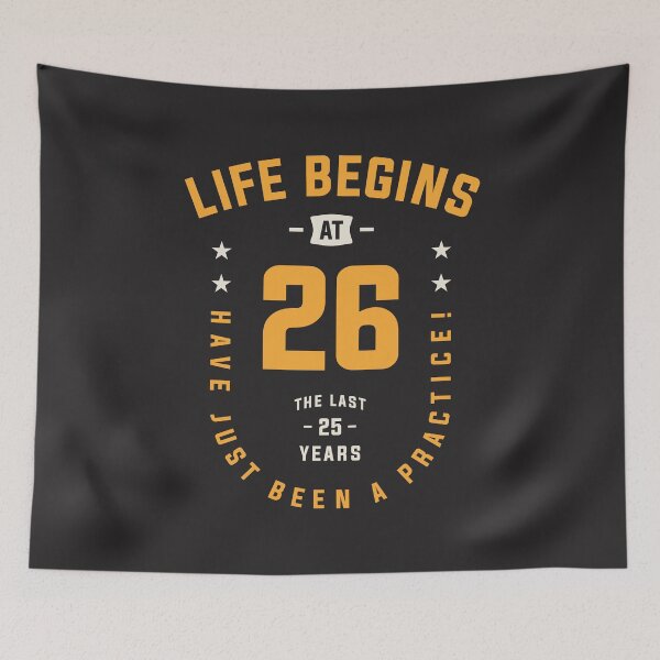 Item preview, Life Begins at 26 - 26th Birthday designed and sold by cidolopez.